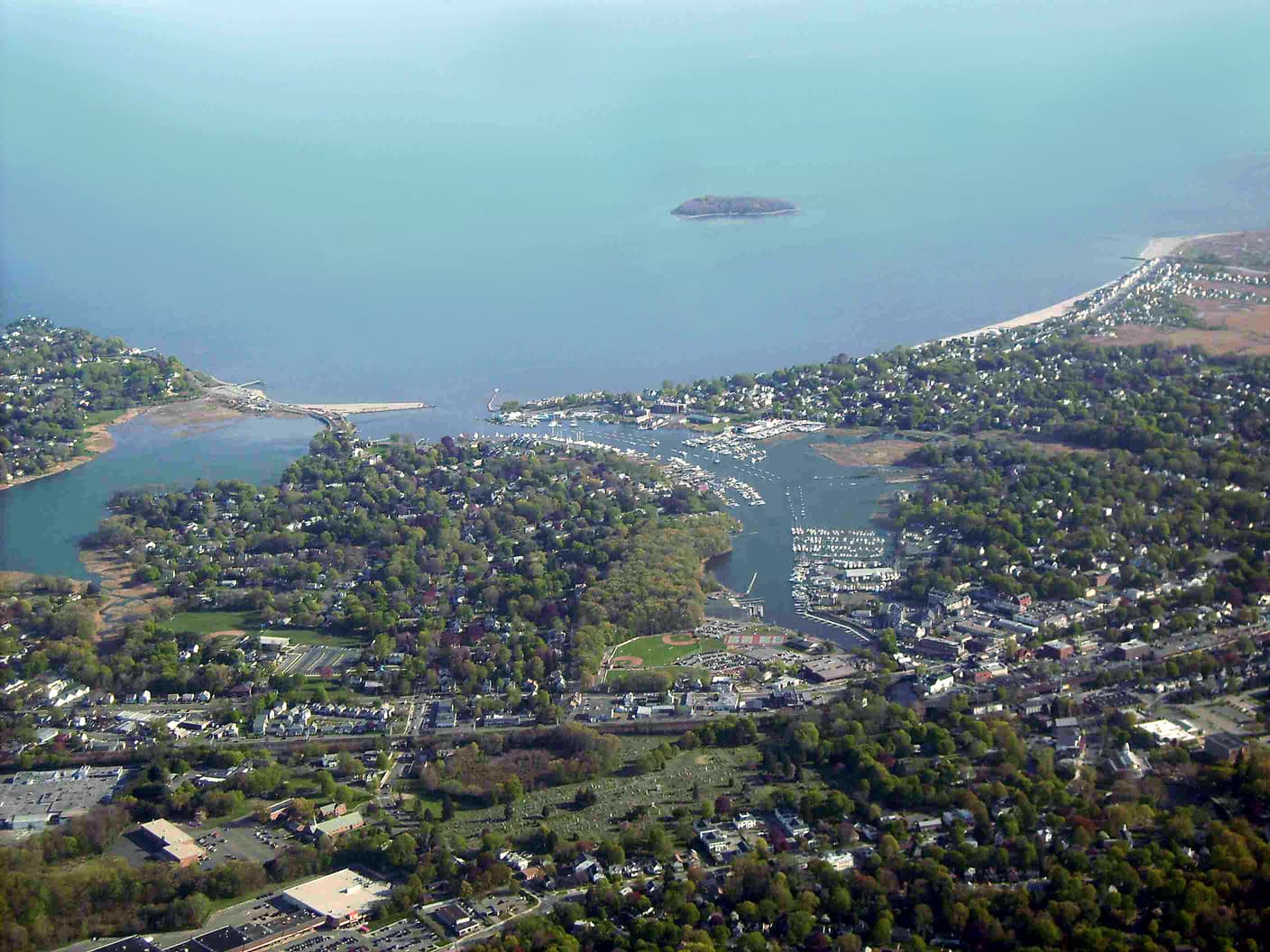 Local street or neighborhood view of Milford, Connecticut