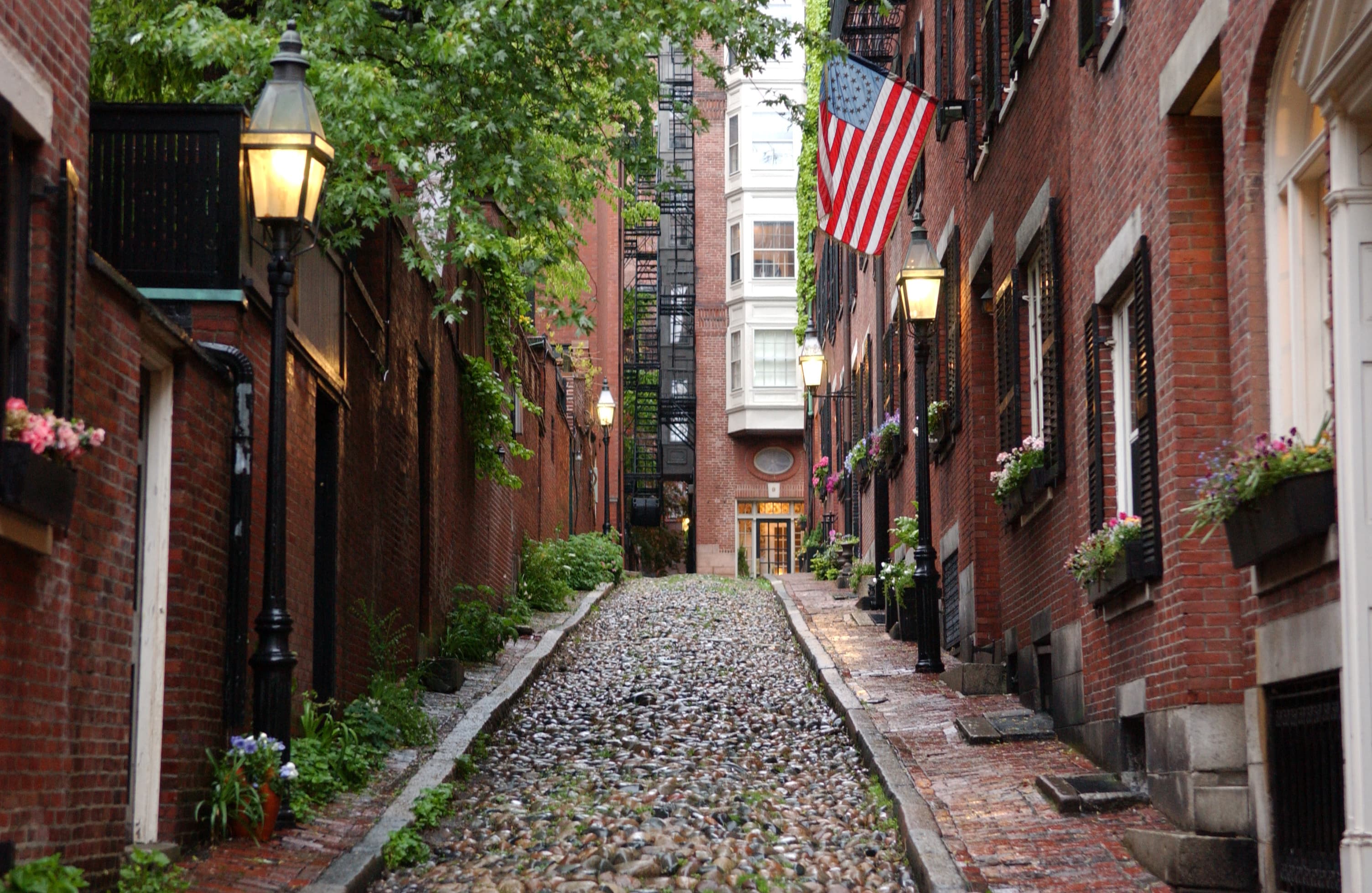 Local street or neighborhood view of Boston, Massachusetts
