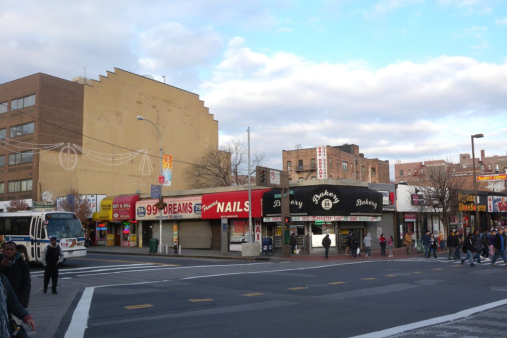 Local street or neighborhood view of Jamaica, Queens