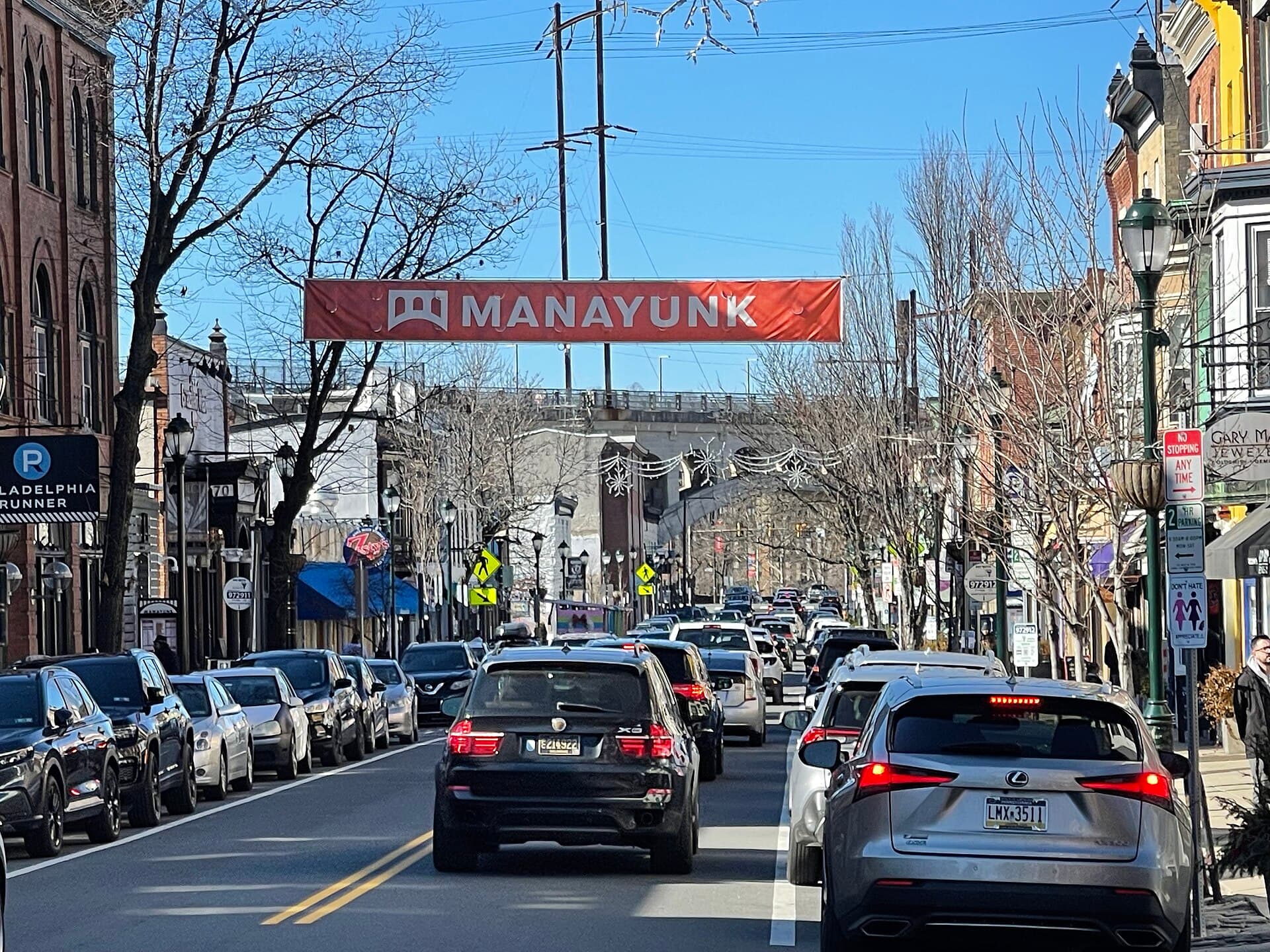 Local street or neighborhood view of Manayunk, Philadelphia